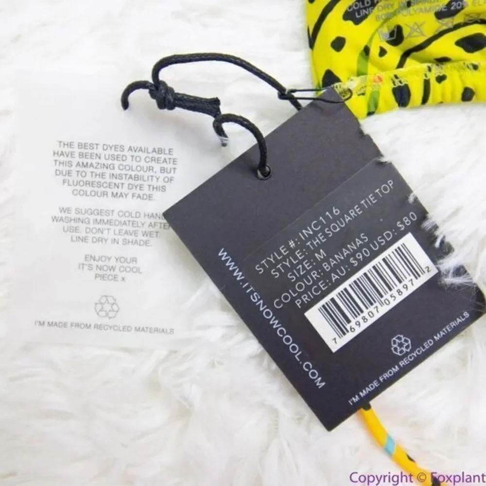 NEW SET It's‎ Now Cool Square Tie Bikini Set, size M